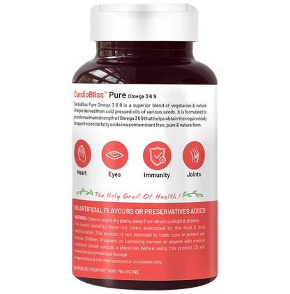 Bliss Welness Heart Health Omega 3 6 9 Softgel Capsule (60 Each)