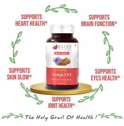 Bliss Welness Heart Health Omega 3 6 9 Softgel Capsule (60 Each)