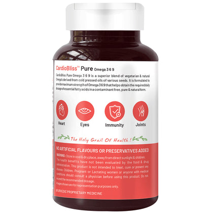 Bliss Welness Heart Health Omega 3 6 9 Softgel Capsule