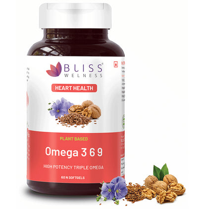 Bliss Welness Heart Health Omega 3 6 9 Softgel Capsule