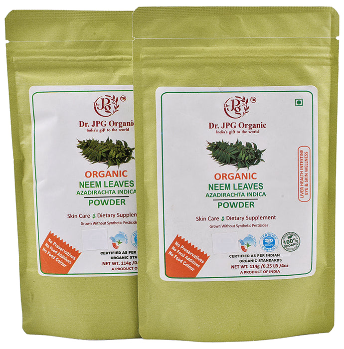 Dr. JPG Organic Neem Leaf Powder (114gm Each) - Classic Derma