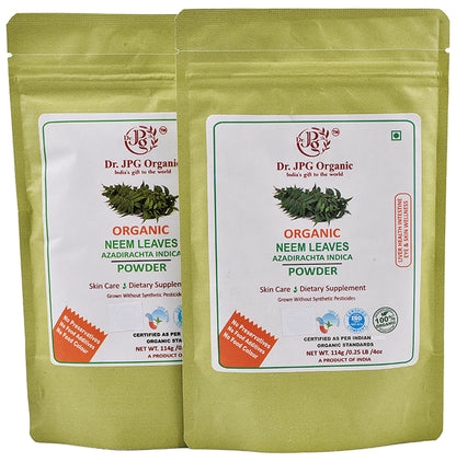 Dr. JPG Organic Neem Leaf Powder (114gm Each) - Classic Derma