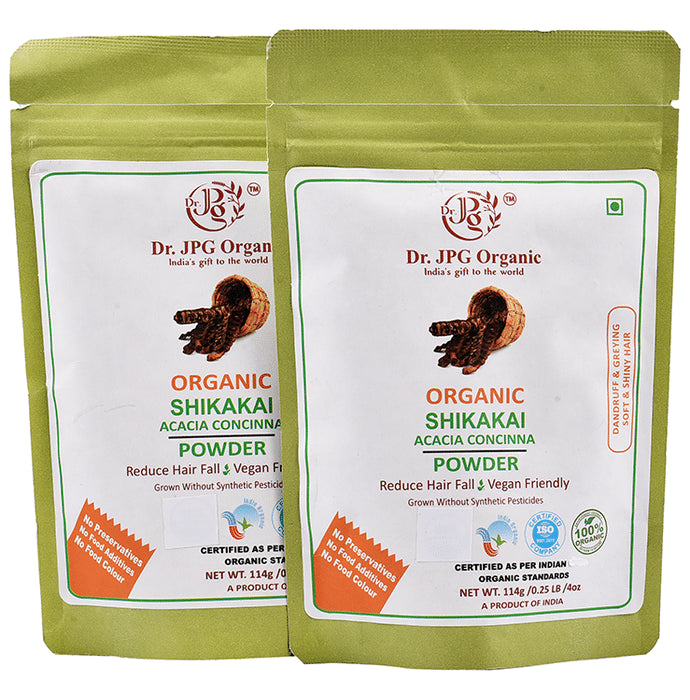 Dr. JPG Organic Shikakai Powder (114gm Each) - Classic Derma