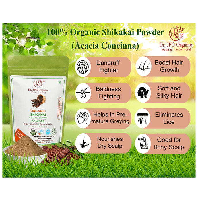 Dr. JPG Organic Shikakai Powder (114gm Each)