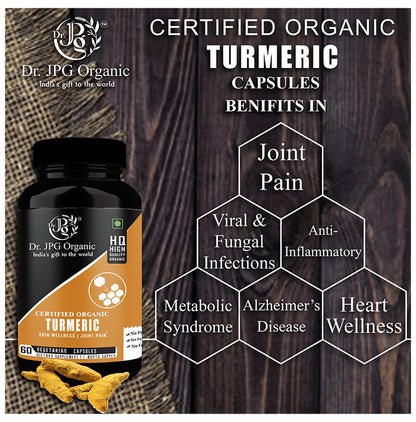 Dr. JPG Organic Turmeric Vegetarian Capsule