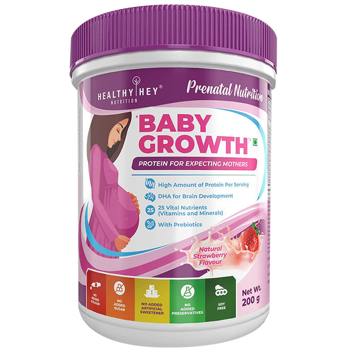 HealthyHey Baby Growth Protein For Expecting Mother Natural Strawberry - Classic Derma