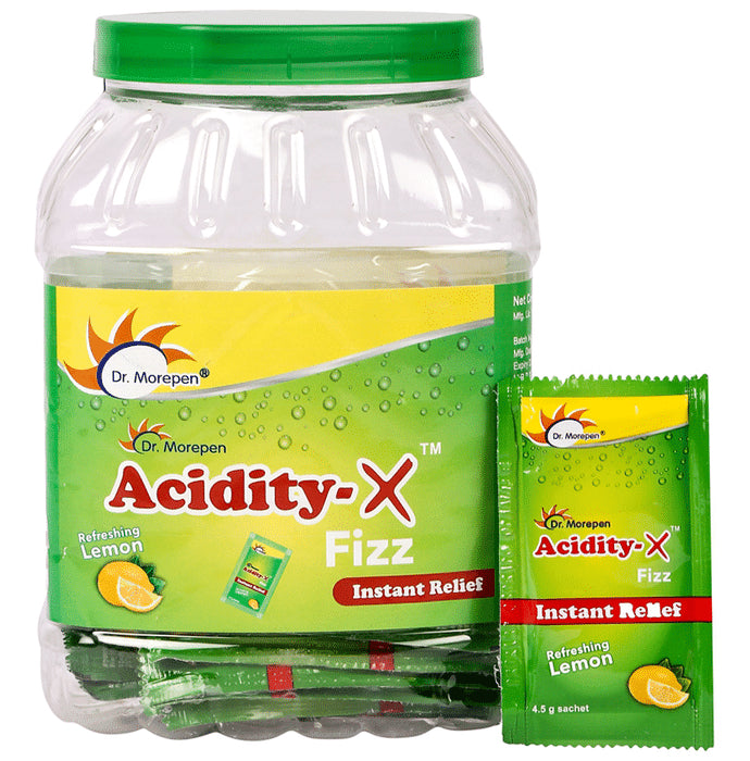 Dr. Morepen Refreshing Lemon Acidity-X Fizz Instant Relief Sachet (4.5gm Each) - Classic Derma
