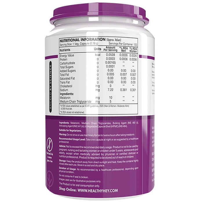 HealthyHey Melatonin 10mg Vegetable Capsule