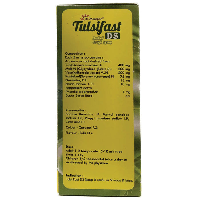 Dr. Morepen Tulsifast DS Herbal Cough Syrup
