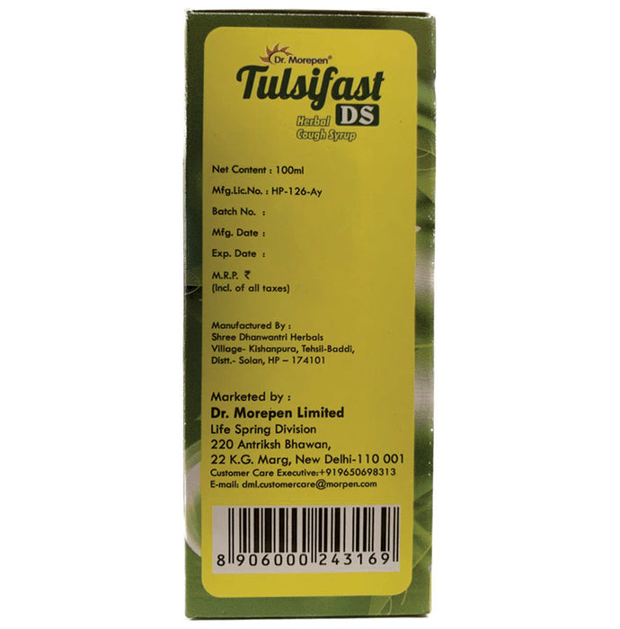 Dr. Morepen Tulsifast DS Herbal Cough Syrup