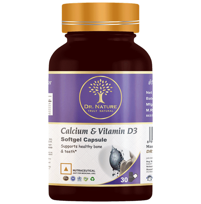 Dr. Nature Clacium & Vitamin D3 Softgel Capsule - Classic Derma