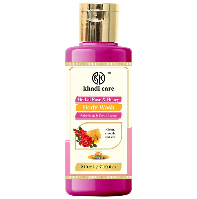 Khadi Care Herbal Rose and Honey Body Wash - Classic Derma