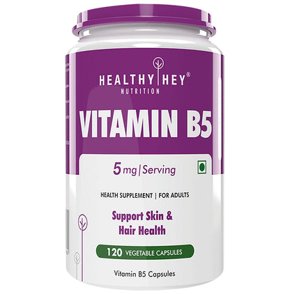 HealthyHey Nutrition Vitamin B5 Vegetable Capsule - Classic Derma