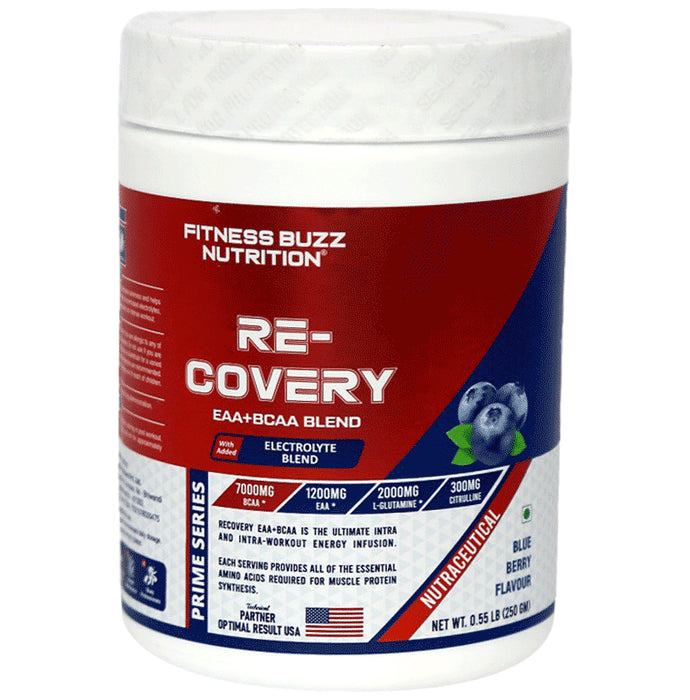 Fitness Buzz Nutrition Re covery Powder Blueberry - Classic Derma