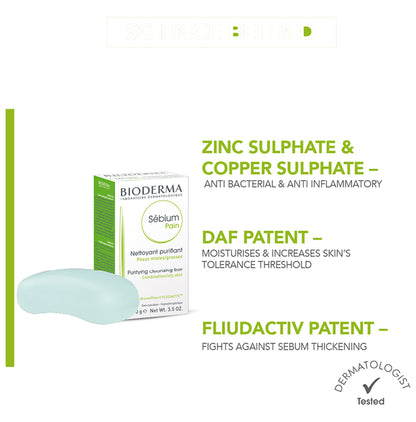Bioderma Sebium Pain Purifying Cleansing Bar