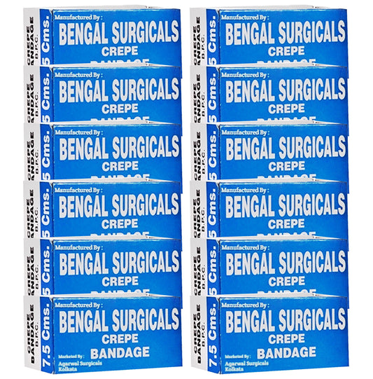 Agarwals Bengal Crepe Bandage 7.5cm x 4m - Classic Derma