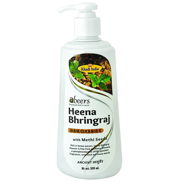 Khadi India Abeers Hair Cleanser Heena Bhringraj - Classic Derma