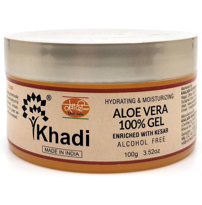 Khadi India Aloe Vera 100% Soothing Gel Enriched with Kesar - Classic Derma
