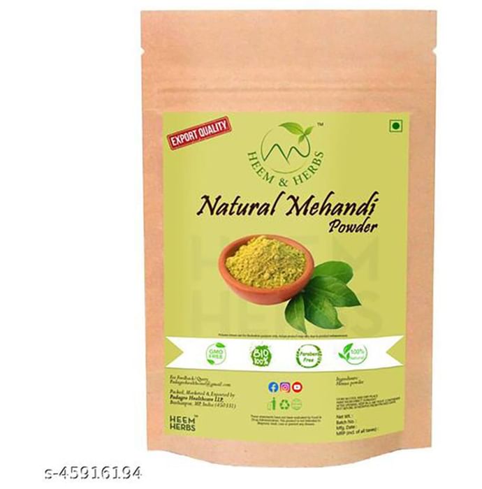 Heem & Herbs Natural Mehndi Powder (100gm Each) - Classic Derma