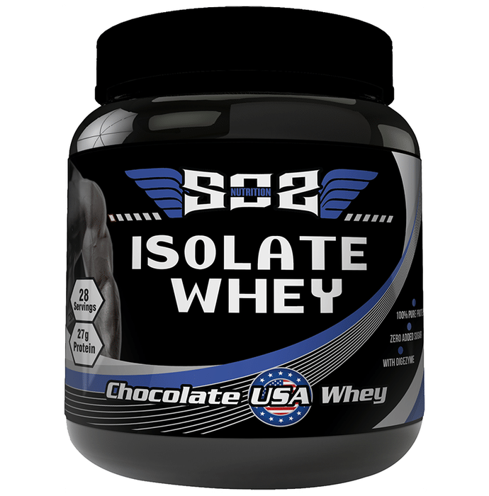 SOS Nutrition Isolate Whey Protein Powder Chocolate - Classic Derma