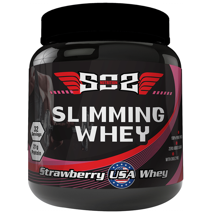 SOS Nutrition Slimming Whey Protein Powder Strawberry - Classic Derma