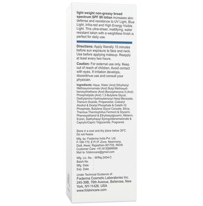 Fixderma FCL Light Weight Non Greasy Broad Spectrum SPF 80 Lotion