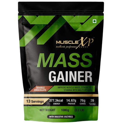MuscleXP Mass Gainer Double Chocolate with Shaker