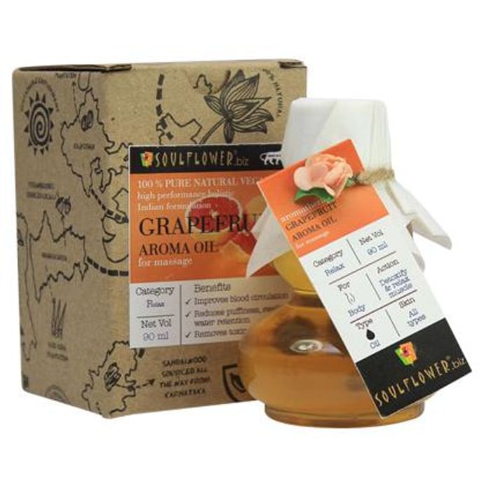 Soulflower Grapefruit Anti Cellulite Aroma Massage Oil - Classic Derma