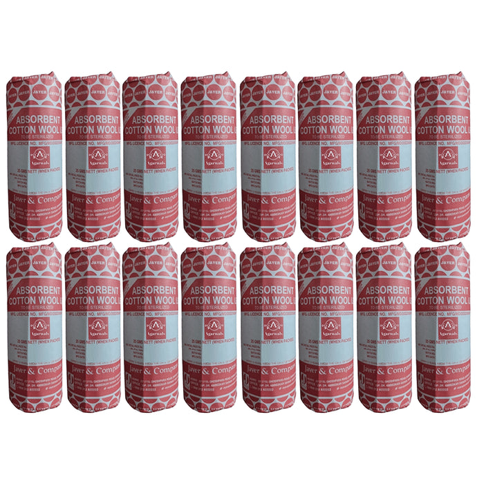 Agarwals Jayer Absorbent Surgical Cotton Wool (25gm Each) - Classic Derma
