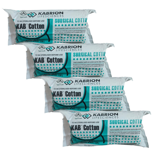 Agarwals Kab Cotton Absorbent Surgical Cotton Wool IP (100gm Each) - Classic Derma