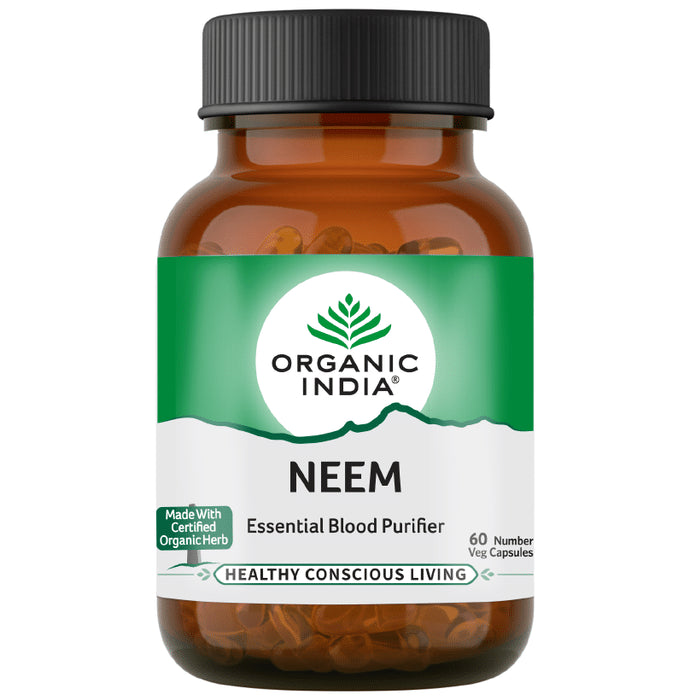 Organic India Neem Veg Capsule | Acts as Blood Purifier - Classic Derma