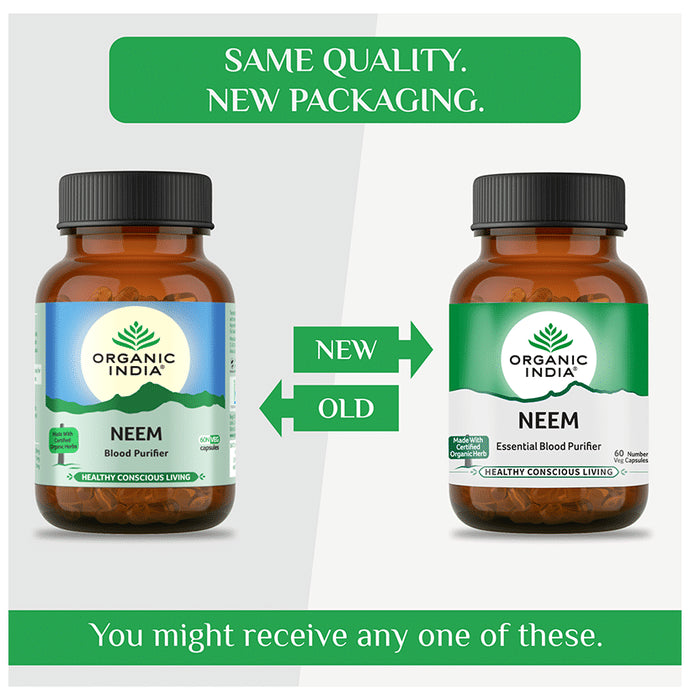 Organic India Neem Veg Capsule | Acts as Blood Purifier