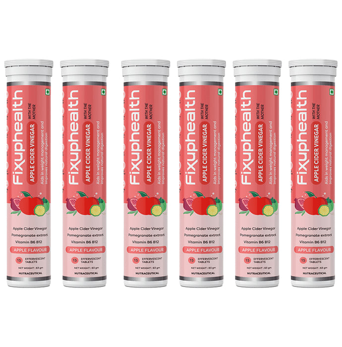 Fixuphealth Apple Cider Vinegar Effervescent Tablet with the Mother (15 Each) Apple - Classic Derma