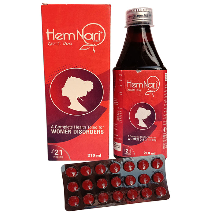 HemNari Combo Pack of Syrup 210ml Each and 21 Tablet - Classic Derma