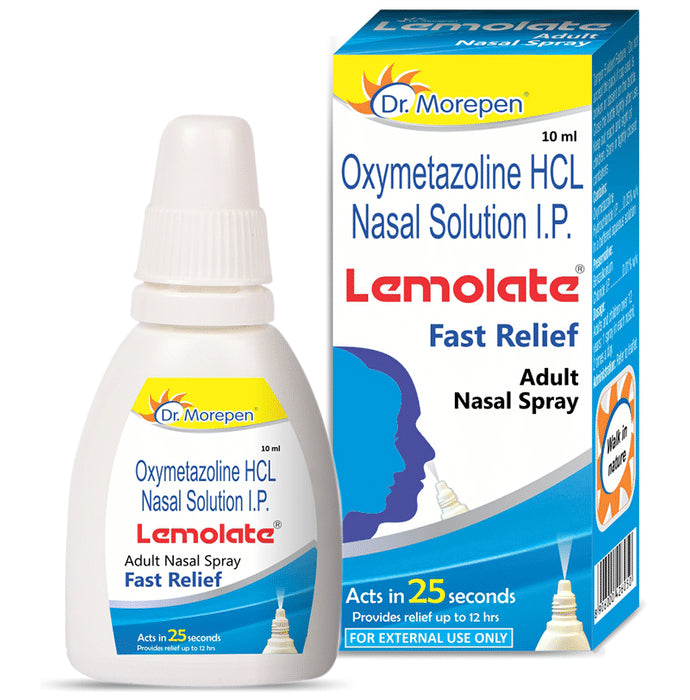 Dr. Morepen Lemolate Fast Relief Adult Nasal Spray - Classic Derma