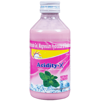 Dr. Morepen Mint Acidity-X Antacid Antigas Liquid Sugar Free - Classic Derma