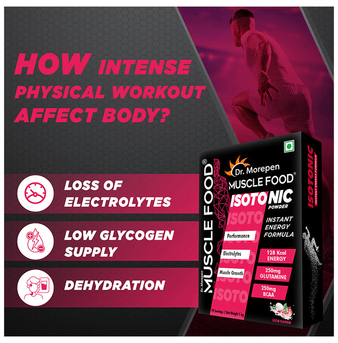 Dr. Morepen Muscle Food Isotonic Powder Litchi