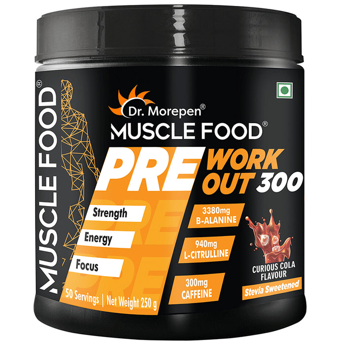 Dr. Morepen Muscle Food Pre Workout 300 Curious Cola - Classic Derma