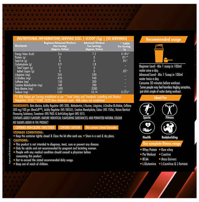 Dr. Morepen Muscle Food Pre Workout 300 Curious Cola