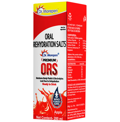 Dr. Morepen Premium ORS Ready to Drink Apple - Classic Derma