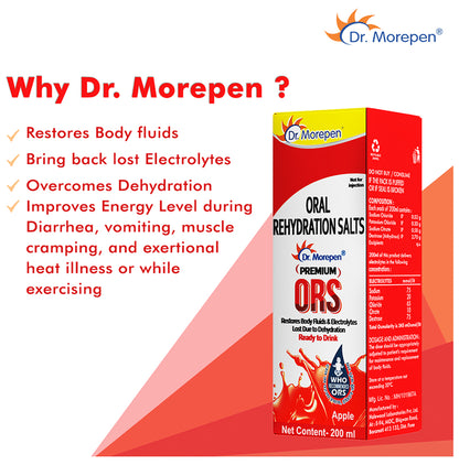 Dr. Morepen Premium ORS Ready to Drink Apple
