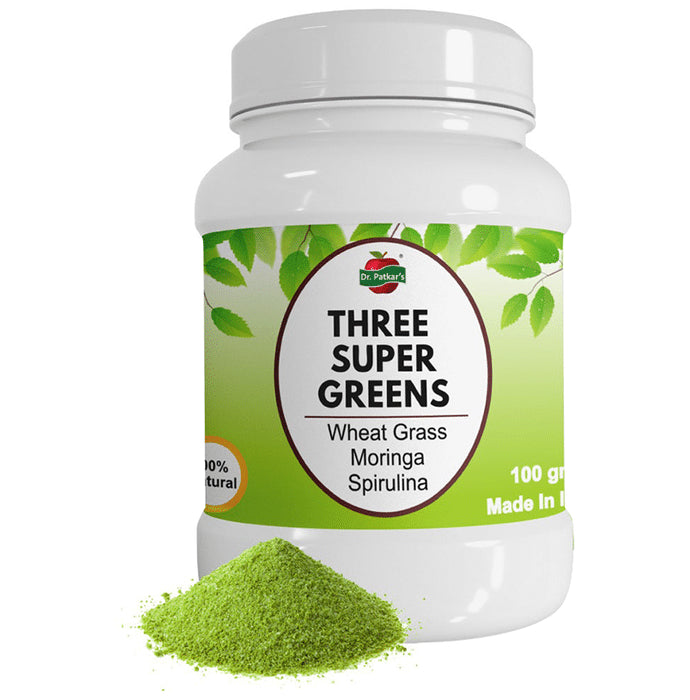 Dr. Patkar's Three Super Greens Powder Supports Joint Health & Immunity Booster - Classic Derma