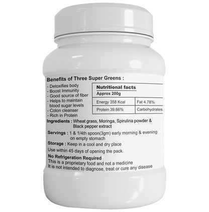 Dr. Patkar's Three Super Greens Powder Supports Joint Health & Immunity Booster
