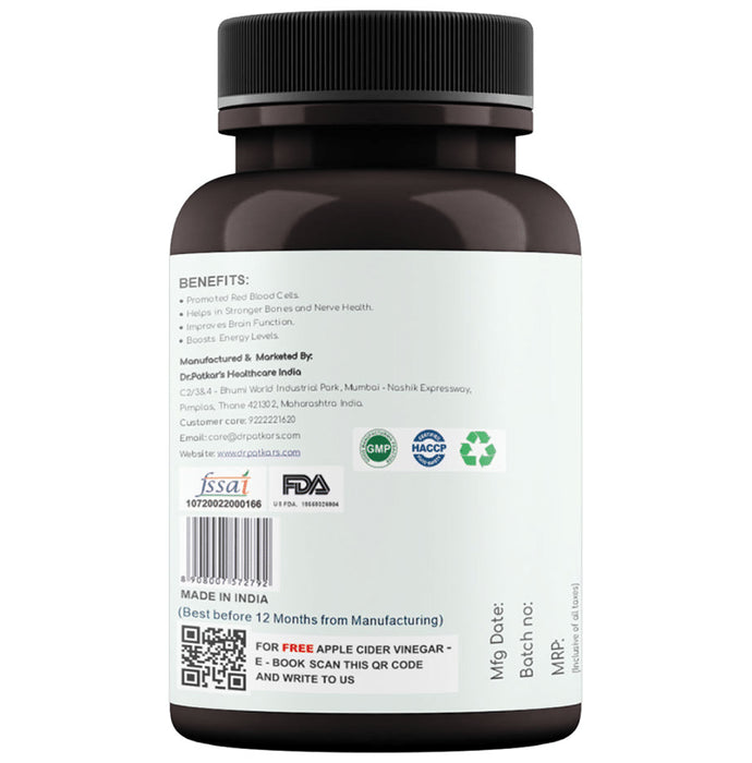 Buy Dr. Patkar's Vitamin B12 Plant Based Capsule For Nervous System ...