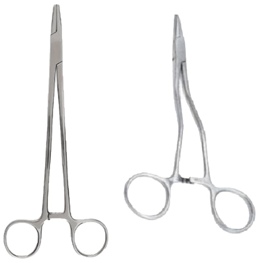 Agarwals Needle Holder 6'__' Straight & Curved - Classic Derma