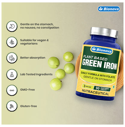 Bionova Plant Based Green Iron Vegetarian Tablet