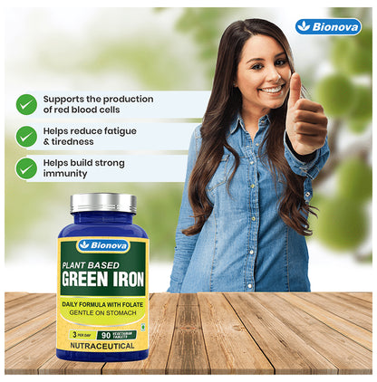 Bionova Plant Based Green Iron Vegetarian Tablet
