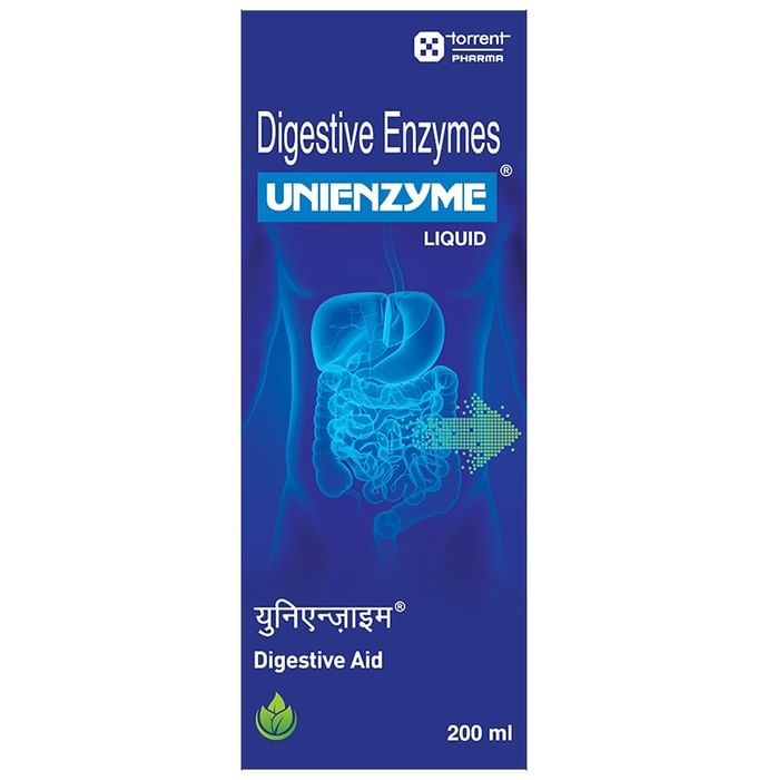 Unienzyme Digestive Enzymes for Indigestion, Acidity, Gastric, Bloat Liquid Pineapple - Classic Derma