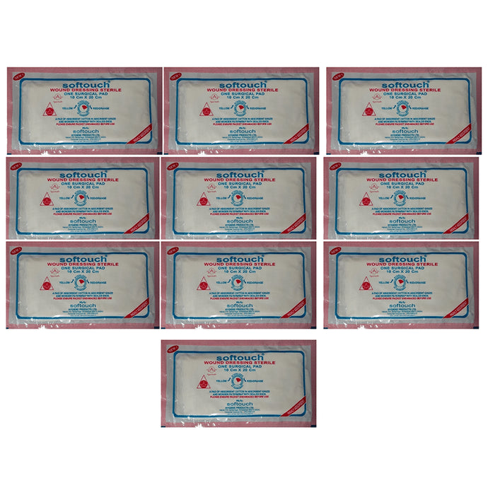 Agarwals Softouch Premium Sterile Combine Dressing Surgical Pad 10cm x 20cm - Classic Derma