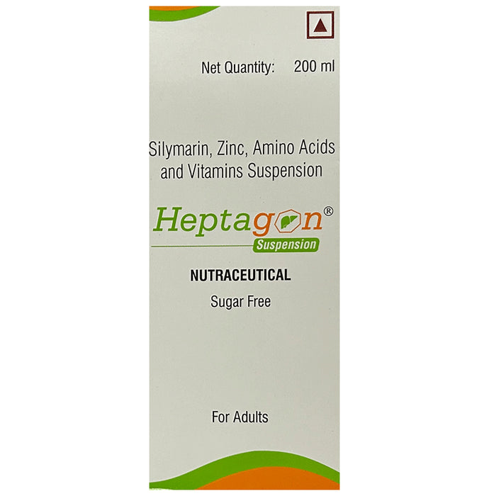 Heptagon Oral Suspension with Silymarin, Zinc, Amino Acids & Vitamins | Sugar Free - Classic Derma
